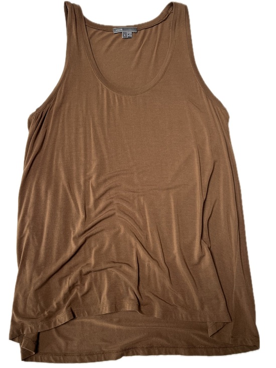 Vince Tops - Vince Chocolate Brown Scoop-Neck Tank size L
